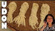 Homemade UDON noodles: 3 ingredients, easy kneading with the feet, soft and chewy texture.