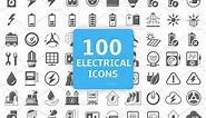 100 Electrical Icons Set