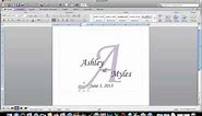 How to create a monogram using Microsoft Word