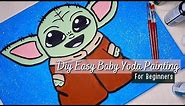 DIY Easy Baby Yoda Painting for Beginners