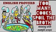 English proverb: too many cooks spoil the broth | Meaning | Example sentences