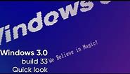 Windows 3.0 build 33 - quick look