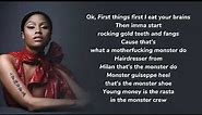 Monster - Nicki Minaj ( Nicki's verse ) Lyrics