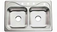Sterling KOHLER Southhaven Drop-in Stainless Steel 33 in. 4-Hole Double Bowl Kitchen Sink 11400-4-NA