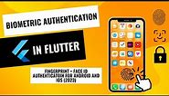 How to add Biometric Authentication in your flutter app? Android + IOS (2023) || 2 min