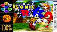 Sonic R (Sega Saturn) Full Game - All Chaos Emeralds, Tokens, Unlockable Characters [1080p/60fps]