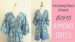 Boho Kimono Dress Sewing Tutorial