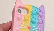 Silicone Bubble Cat iPhone Case