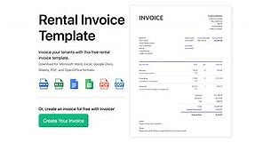 Rental Invoice Template
