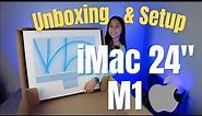 Apple iMac 24” M1 2021 (Blue) 4.5K Retina Upgrade: Unboxing & Desk Setup