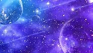 space planet galaxy animated purple background