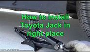 How to install Toyota Jack crane in right place. Corolla, Camry, RAV4, Prius. Years 2000 to 2022
