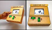 How To Make Google T-Rex Runner Game From Cardboard || DIY Cardboard Gameboy