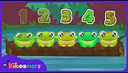 Five Green and Speckled Frogs - THE KIBOOMERS Kids Songs - Subtraction Song