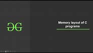 Memory layout of C programs | GeeksforGeeks