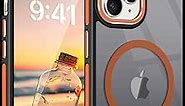 Fingic iPhone 11 Pro Max Case[Compatible with Magsafe] [Military Grade Drop Protection][with Detachable Camera Lens Protection]Anti-Fingerprint Slim Translucent Matte Case for iPhone 11 Pro Max,Orange