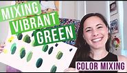 Acrylic Color Mixing: VIBRANT Green Color Chart