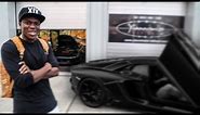KSI Lamborghini Aventador wrapped Satin Black with Tron Lines