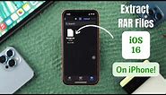 iOS 16: How To Open RAR Files On iPhone! [Extract .RAR]