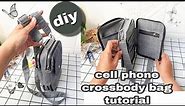 How to make a cell phone bag / Diy sling bag tutorial / Sew crossbody phone bag