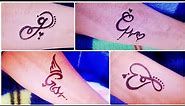 Different types of G Letter Tattoo for hand
