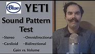 Blue Yeti Sound Pattern Test & Explanation