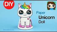How to Make a Paper Unicorn Doll EASY | DIY