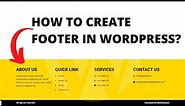 How to create footer in wordpress? | Elementor page builder | Header and footer Plugin 🔥🔥🔥