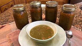 Pressure Canning Split Pea Soup with Ham