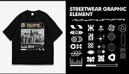Streetwear Graphic Element | Streetwear Design With Photoshop | Free Graphic Set Element
