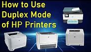 How to use Duplex mode in HP printers | How to print on both sides of paper in HP printers