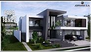 House Design | Modern House Design | 18x22m 2 Storey | 5 Bedrooms