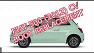 FIAT 500 CV BOOT Replacement - Proper Method - Also shows how to replace CV joint.