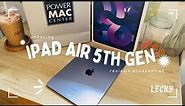 iPad Air 5th Generation in Purple 💜 Unboxing, Review + Accessories | L E C K Y |