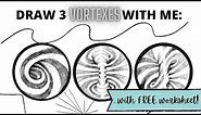 How to draw a vortex in 3 ways!