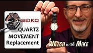 Replacing a Quartz Movement in a Wristwatch | 1980's Seiko Dress Watch
