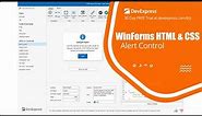 WinForms HTML & CSS: Quickly design alert notifications with HTML templates