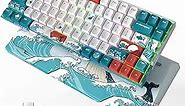 Womier M84 75% Wireless/Wired Mechanical Keyboard, Compact 84 Keys Hot Swappable Gaming Keyboard, N-Key Rollover RGB Custom Keyboard for Windows Mac PC Gamer (Coral Sea, Gateron Yellow Switch)