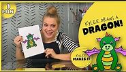 How to Draw a Cute Dragon! | Kylee Makes a Dragon Drawing - Easy Drawing Video for Kids