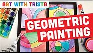Geometric Shape Painting Inspired by Sonia Delaunay Art Tutorial - Art With Trista