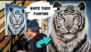 White Tiger Acrylic Painting (ColorByFeliks)