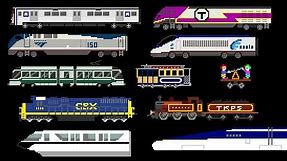 Railway Vehicles - Trains and Subways - The Kids' Picture Show (Fun & Educational Learning Video)