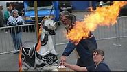 Fire-Breathing Unicorn at the Maker Faire