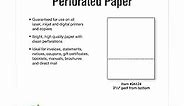 PrintWorks Professional 3 2/3" Perforated Paper, 500 Sheets, 20 lb, White (04124)
