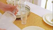 12 Packs Sequin Table Runner Champagne Gold 12 X 108 Inch Glitter Dining Table Runner for Birthday Wedding Engagement Bridal Baby Shower Bachelorette Holiday Celebration Party Supplies Decorations