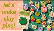 how i make my clay pins!✹(and backing card tutorial)