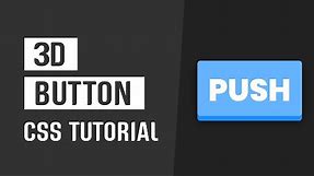 CSS 3D Button | Pure CSS Tutorial