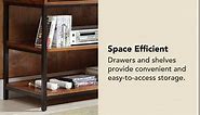 Modern Craftsman Distressed Oak Media Console by Home Styles