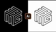 Create Modern Isometric Cubes Logo Design || Adobe Illustrator Tutorial