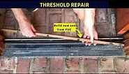 How to repair the adjustable sill plate on an exterior door threshold.
